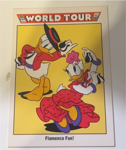 1991 Impel Disney World Tour #205 Flamenco Fun! Donald & Daisy Duck — front