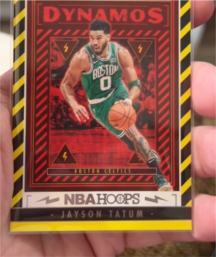 2023-24 Panini NBA Hoops Dynamos #8 Jayson Tatum — front