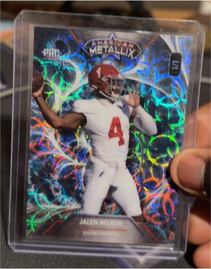 2023 Wild Card American Metallix #WMP-JM Jalen Milroe — front