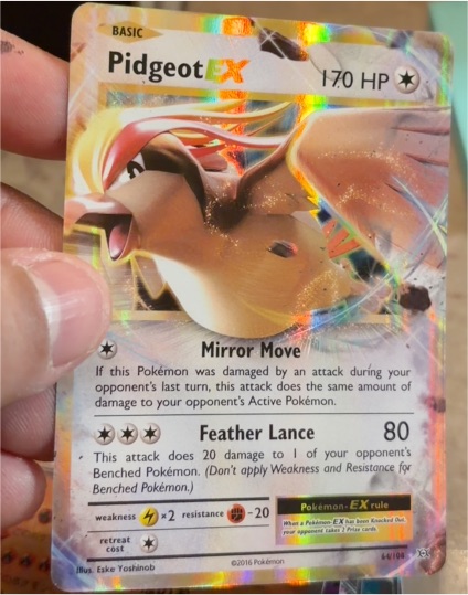 2016 Pokémon XY Evolutions #64 Pidgeot EX — front