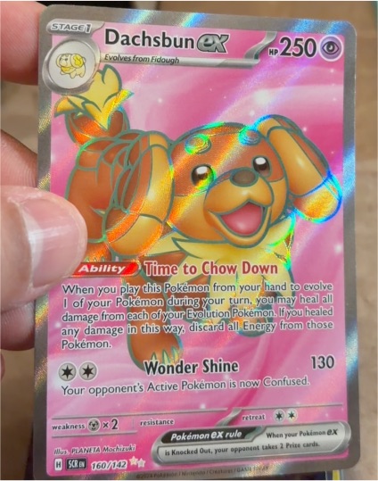 2023 Pokémon SV07: Stellar Crown #160/142 Dachsbun ex — front