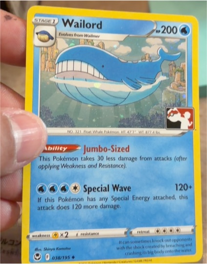 2022 Pokémon TCG Silver Tempest #038 Wailord — front
