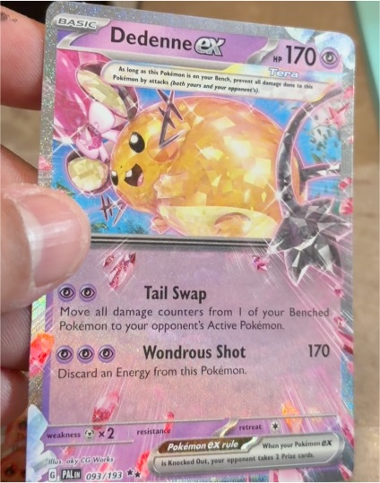 2022 Pokémon SV02: Paldea Evolved #093 Dedenne ex — front