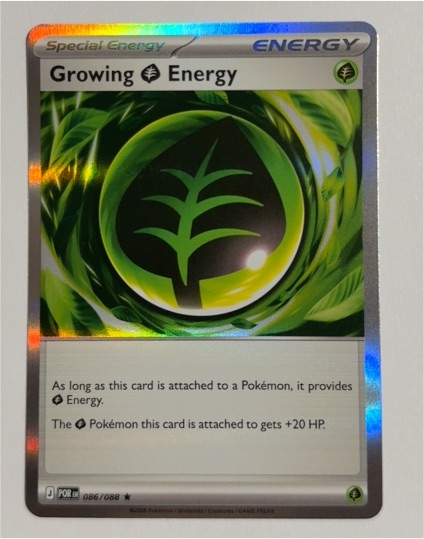 2021 Pokémon Perfect Order #086 Growing Energy — front