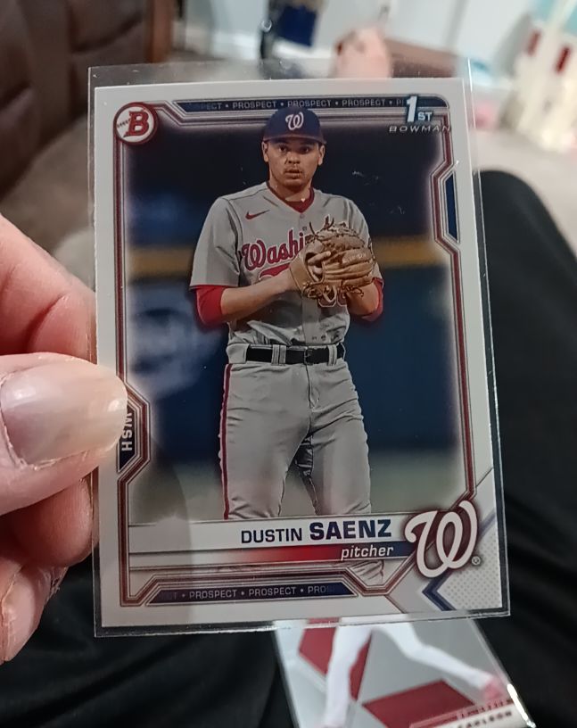 2021 Bowman Draft #BD-14 Dustin Saenz — front