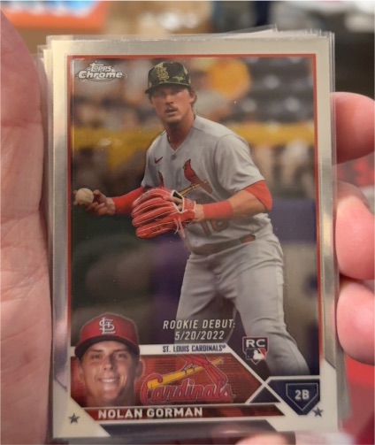 2023 Topps Chrome Update Rookie Debut #USC145 Nolan Gorman — front
