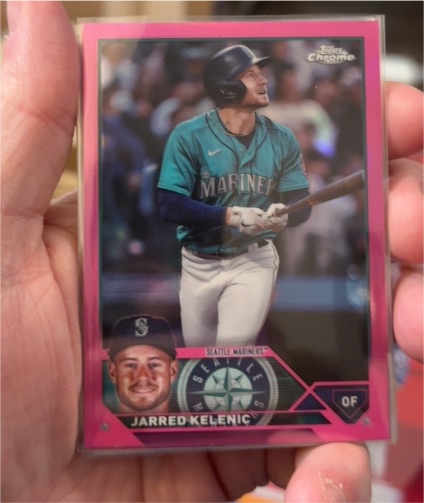 2023 Topps Chrome Update #USC68 Jarred Kelenic Pink Refractor Seattle Mariners — front