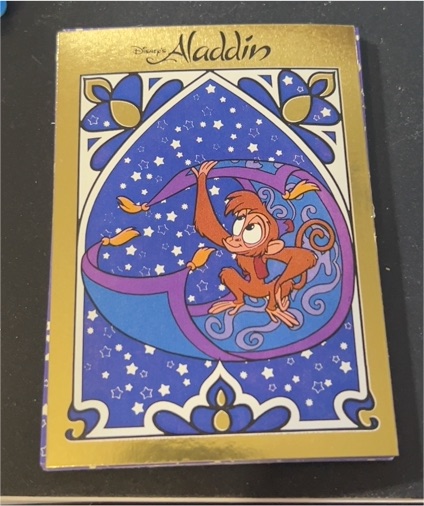 1993 Panini Aladdin Sticker Card #2 Abu — front