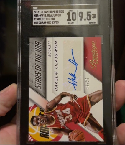 2015-16 Panini Prestige #13 Hakeem Olajuwon Stars of the NBA Autographed — front