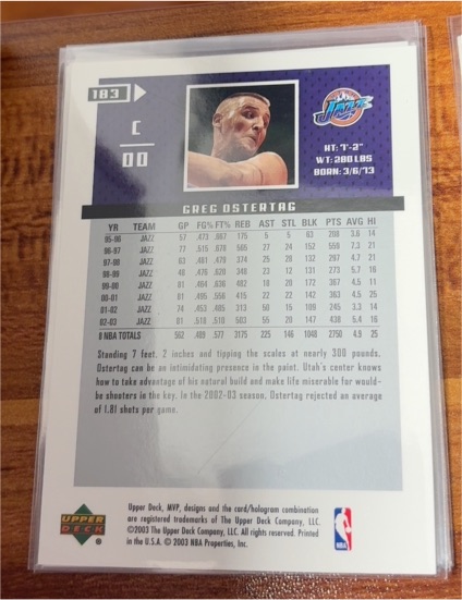 1997-98 Upper Deck Collector's Choice #144 Greg Ostertag — front