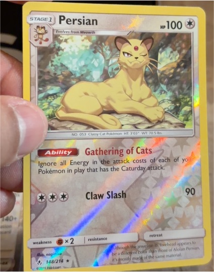 2019 Pokémon TCG Sun & Moon Unbroken Bonds #148 Persian — front