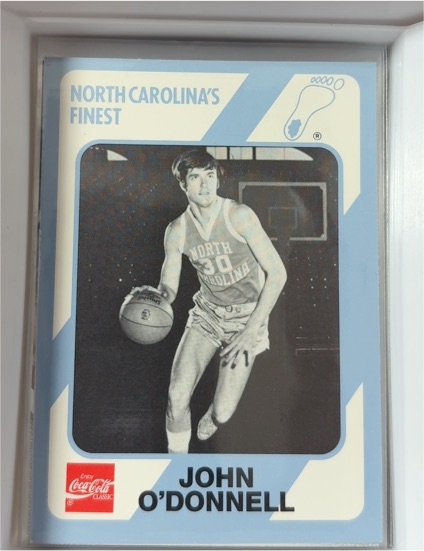 1989 Collegiate Collection/Coca-Cola North Carolina's Finest #175 John O'Donnell — front