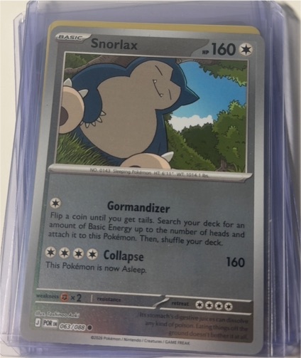 2026 Pokémon Perfect Order #063 Snorlax — front