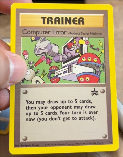 2000 Pokemon Black Star Promo #16 Computer Error — front