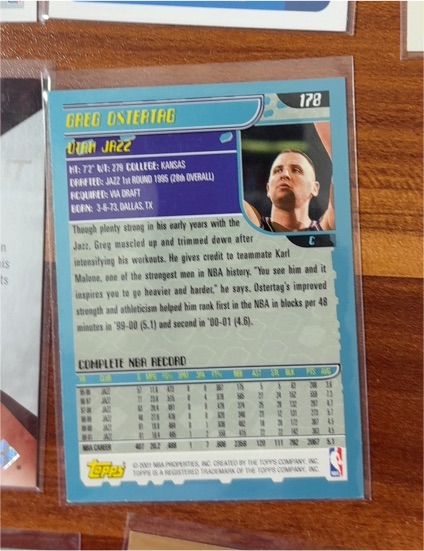 2001 Topps #178 Greg Ostertag — front