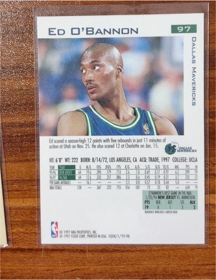1997 Fleer #97 Ed O'Bannon — front