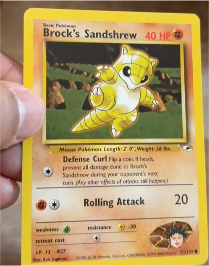2000 Gym Heroes #71 Brock's Sandshrew — front