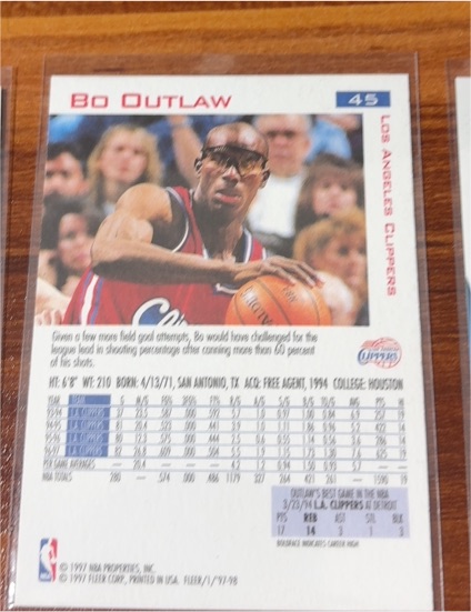 1997-98 Fleer #45 Bo Outlaw — front