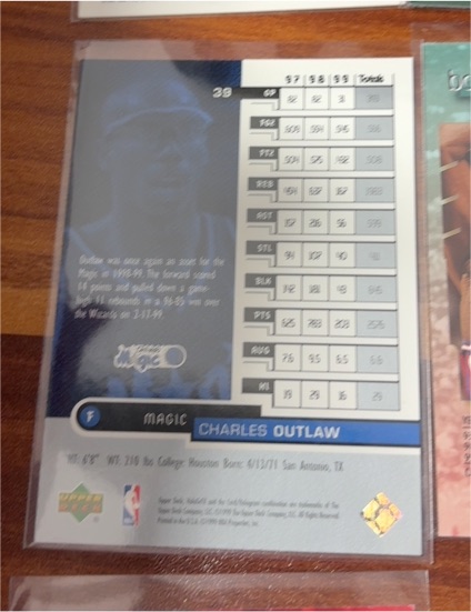 1994-95 Upper Deck Collector's Choice #361 Charles Outlaw — front