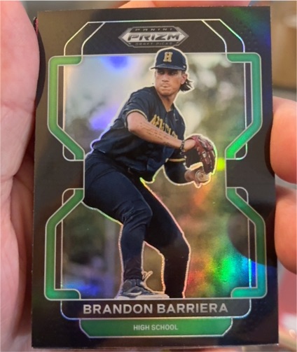 2022 Panini Prizm Draft Picks #PDP23 Brandon Barriera High School — front