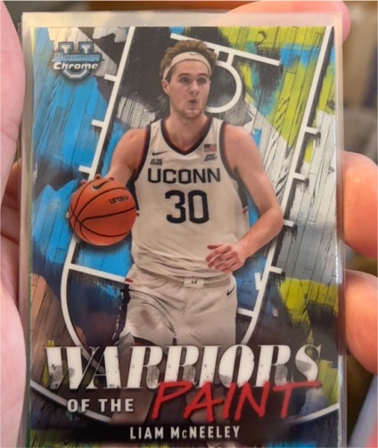 2024-25 Bowman Chrome University Warriors of the Paint #WP-10 Liam McNeeley — front