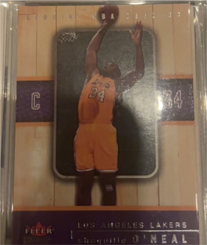2002 Fleer Genuine #1 Shaquille O'Neal — front