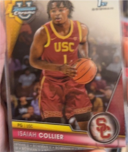 2023-24 Bowman University Chrome #96 Isaiah Collier — front