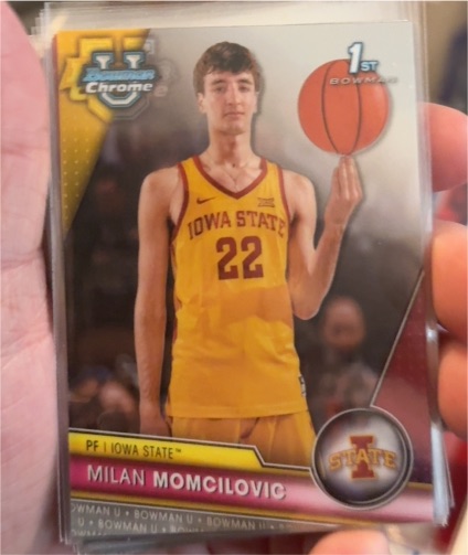 2023-24 Bowman University Chrome #33 Milan Momcilovic — front
