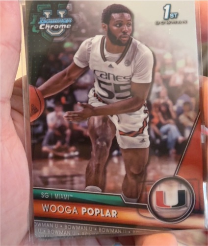 2024 Bowman University Chrome #85 Wooga Poplar — front