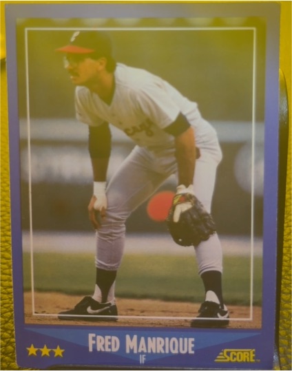 1988 Score #139 Fred Manrique — front