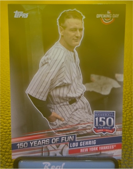2019 Topps Opening Day #YOF-3 Lou Gehrig 150 Years of Fun — front