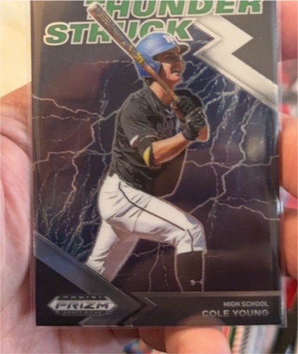 2022 Panini Prizm Draft Picks #TH-CY Cole Young Thunderstruck — front