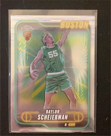 2024-25 Topps Chrome #143 Baylor Scheierman RC Boston Celtics — front