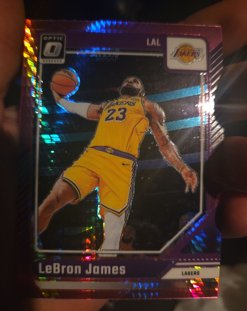 2024-25 Donruss Optic #148 LeBron James Purple Prizm — front