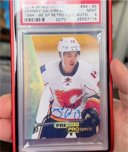 2014 SP Authentic #94-95 Johnny Gaudreau — front