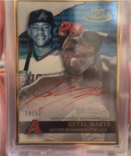 2020 Topps Gold Label #GLA-KM Ketel Marte — front