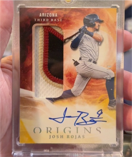 2020 Panini Chronicles Origins Rookie Jumbo Material Autographs #RJMA-JR Josh Rojas — front