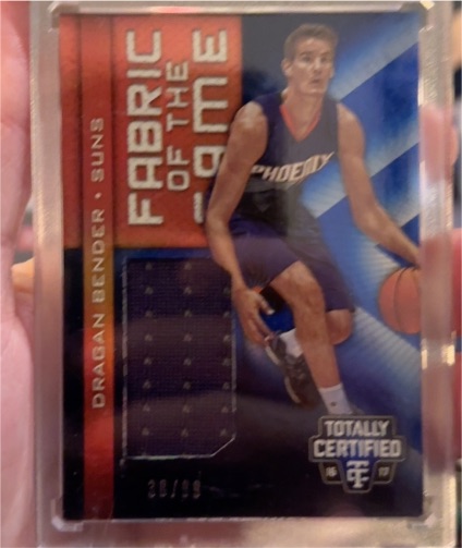 2016-17 Panini Totally Certified Fabric of the Game #FG-DBD Dragan Bender — front