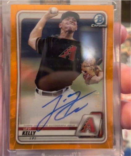 2020 Bowman Chrome #CPA-LK Levi Kelly — front