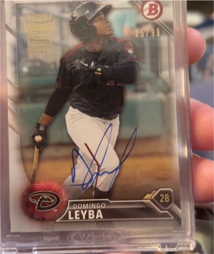 2021 Topps Archives Signature Series #16B-BP3 Domingo Leyba — front