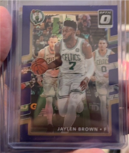 2017-18 Donruss Optic #6 Jaylen Brown Purple Prizm Boston Celtics — front
