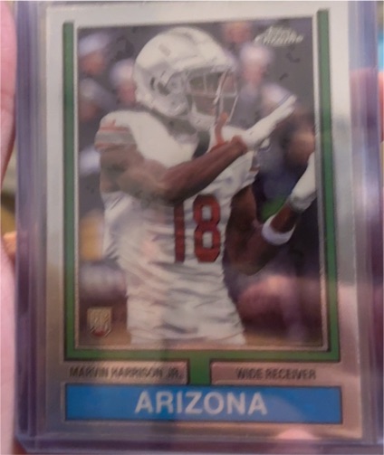 2024 Topps Chrome #74TF-5 Marvin Harrison Jr. 1974 Throwback — front
