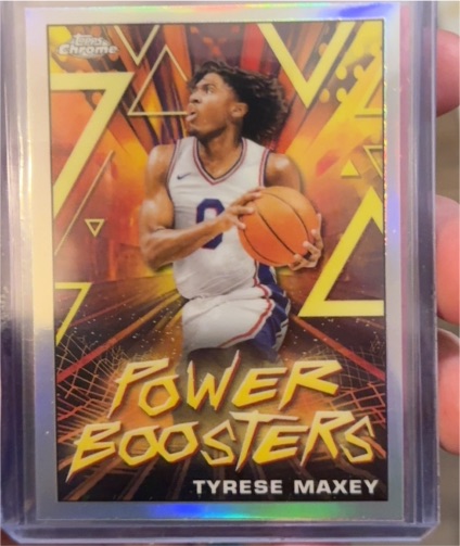 2023-24 Topps Chrome #PB-15 Tyrese Maxey Power Boosters — front