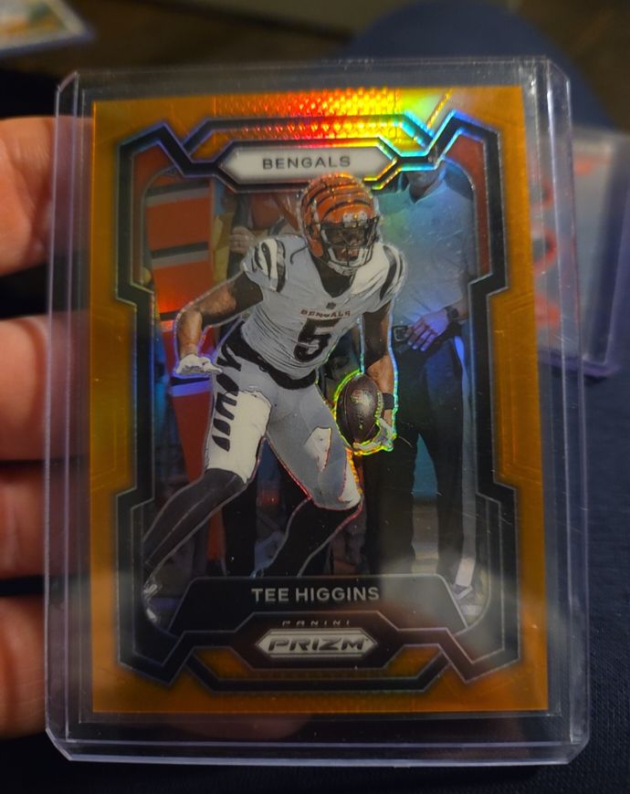2023 Panini Prizm #61 Tee Higgins Orange Prizm — front