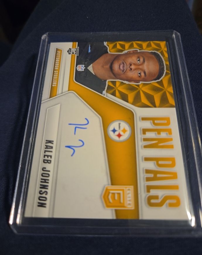 2025 Donruss Elite #PP-KAL Kaleb Johnson Pen Pals Rookie Auto — front