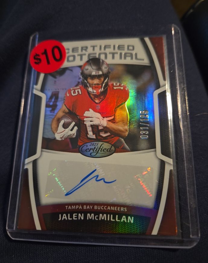 2025 Panini Certified #CPS-JMC Jalen McMillan Certified Potential Auto — front