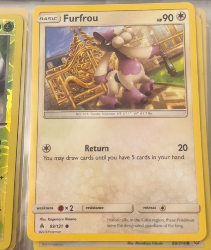 2018 Pokemon SM Forbidden Light #99 Furfrou — front