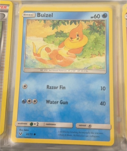 2017 Pokémon Shining Legends #22 Buizel — front