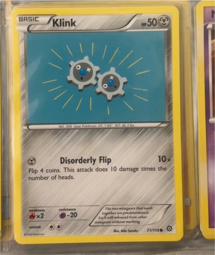 2016 Pokémon Steam Siege #71 Klink — front