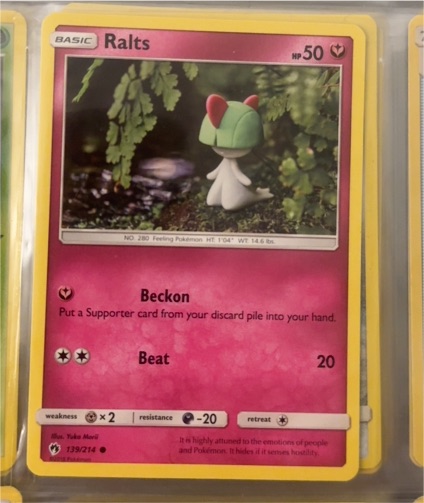 2018 Pokémon SM Lost Thunder #139 Ralts — front